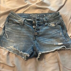 Arizona Jean Company Blue Distressed Jean Shorts